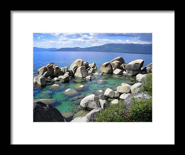 Emerald Waters Lake Tahoe Framed Print featuring the photograph Emerald Waters Lake Tahoe by Frank Wilson