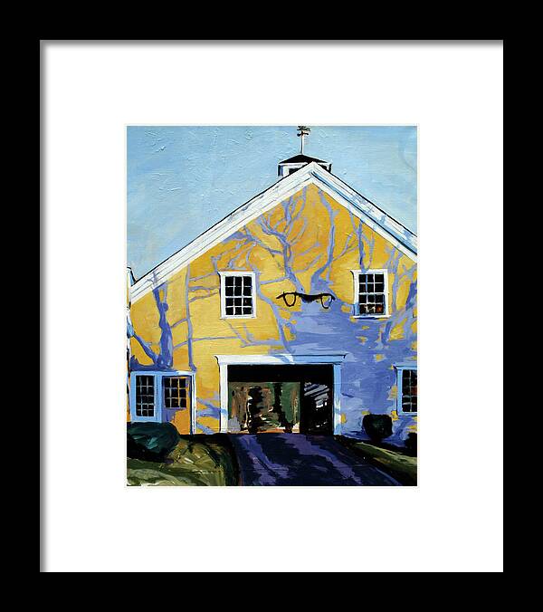 Oil Framed Print featuring the painting Emily's Barn No. 1 by Craig Morris