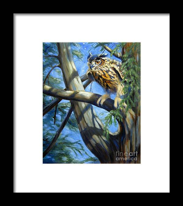 Owl Framed Print featuring the painting Eminent Flight by Pat Burns