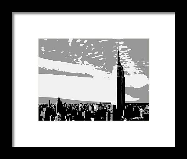 New York Framed Print featuring the photograph Empire State Building BW3 by Scott Kelley