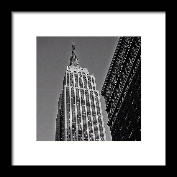 Building Framed Print featuring the photograph #empirestate #empire #usa #newyorker by Joel Lopez