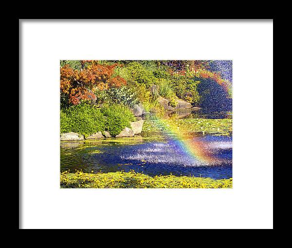 Rainbow Framed Print featuring the photograph End of the Rainbow by Diana Cox