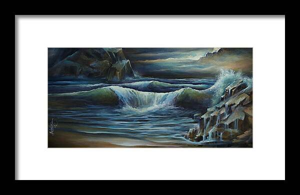 Seascape Framed Print featuring the painting 'Endless' by Michael Lang
