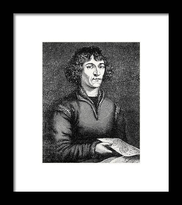 Copernicus Framed Print featuring the photograph Engraving Of Nicolas Copernicus, Polish Astronomer by Dr Jeremy Burgess