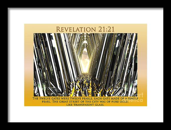 Heaven Framed Print featuring the digital art Enter into Heaven's Gate by William Ladson