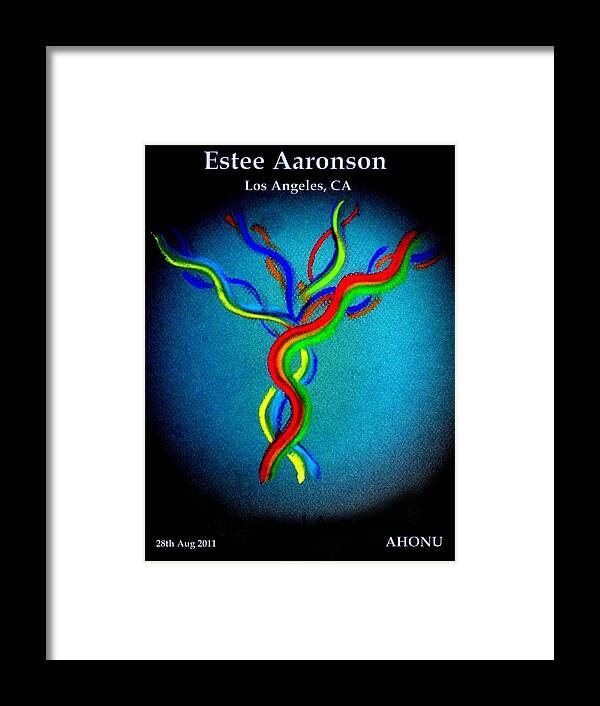 Ahonu Framed Print featuring the painting Estee Aaronson by AHONU Aingeal Rose