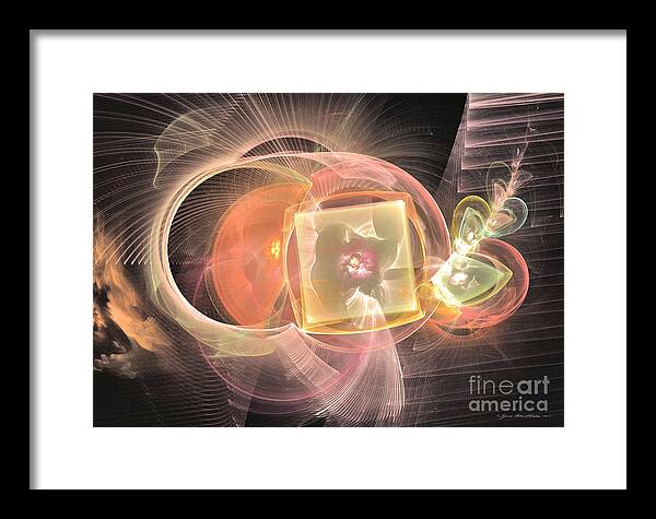 Abstract Fine Art Framed Print featuring the mixed media Eternal blossom - abstract art by Abstract art prints by Sipo