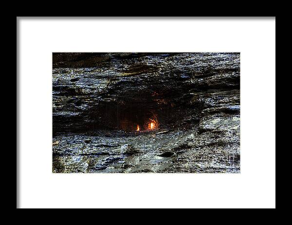 Waterfall Framed Print featuring the photograph Eternal Flame Reflections by Darleen Stry