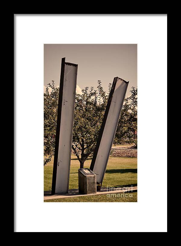 Memorial Framed Print featuring the photograph Evanston Wyoming 911 Memorial by Donna Greene