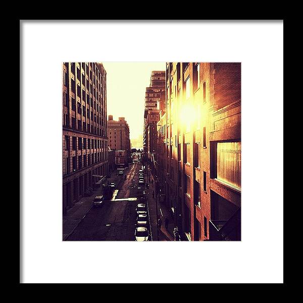 New York City Framed Print featuring the photograph Evening Adagio - New York City by Vivienne Gucwa