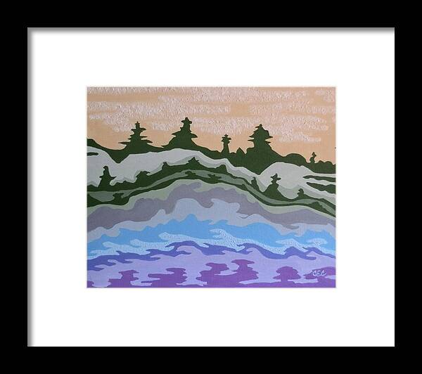 Impression Framed Print featuring the painting Evening Impressions by Carolyn Cable