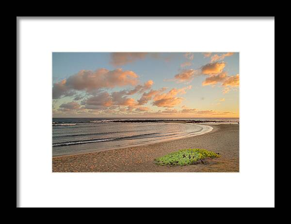 Beach Framed Print featuring the photograph Evening Rays by Roger Mullenhour