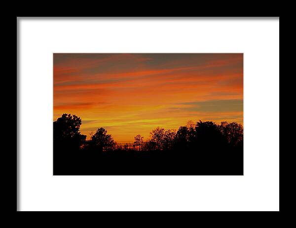 Landscape Framed Print featuring the photograph Evening Sun by Karen Harrison Brown