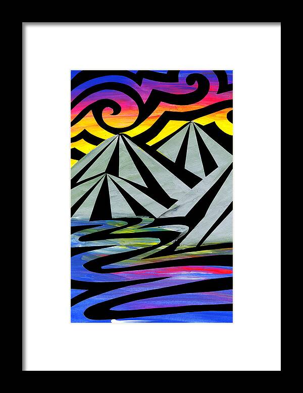 Kiwiana Framed Print featuring the painting Extreme Alps by Roseanne Jones