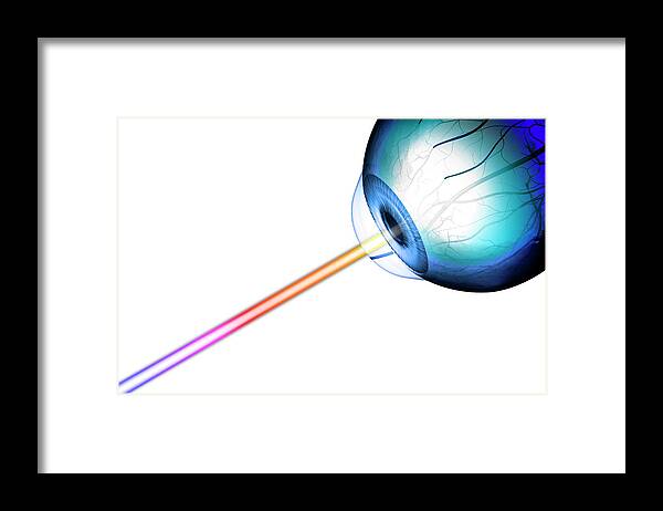 Horizontal Framed Print featuring the digital art Eye-line Of Sight by MedicalRF.com