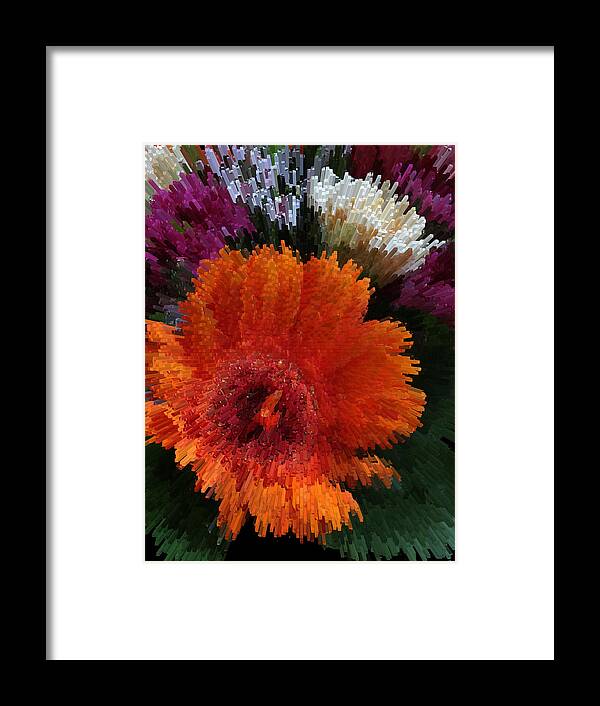 Flowers Framed Print featuring the digital art Fabricated Love by Vijay Sharon Govender