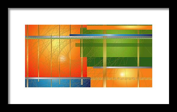 Digital Framed Print featuring the digital art Failing Perspective Limited Edition by Robin Lewis