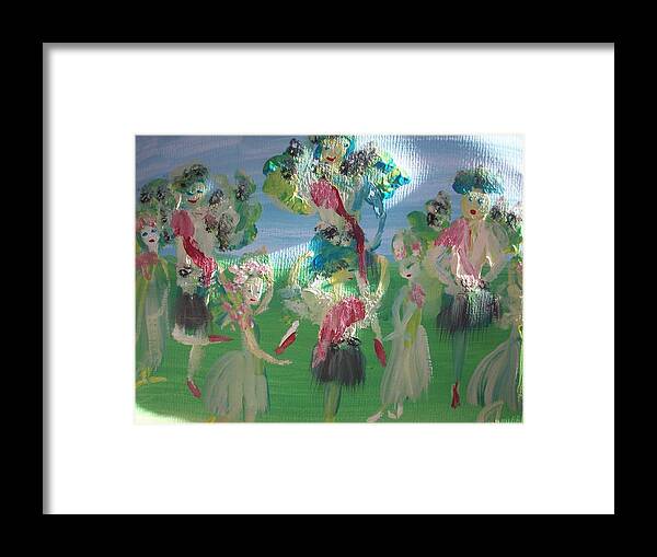 Fairy Framed Print featuring the painting Fairy Highland fling by Judith Desrosiers