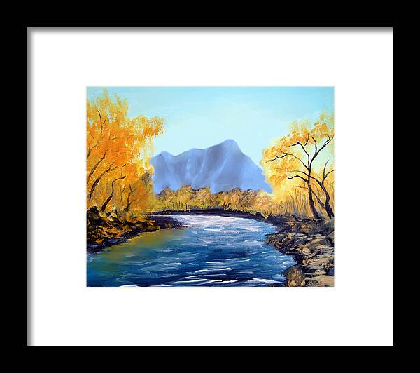 Rivers Framed Print featuring the painting Fall Colors by Larry Cirigliano