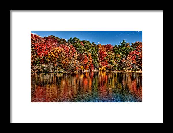 Landscapes Framed Print featuring the photograph Fall Reflections by Fred LeBlanc