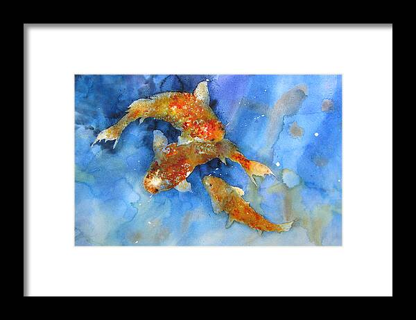 Koi Framed Print featuring the painting Family by Vicki Brevell