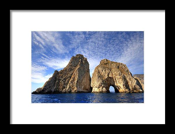 Capri Framed Print featuring the photograph Faraglioni at Capri by Francesco Riccardo Iacomino