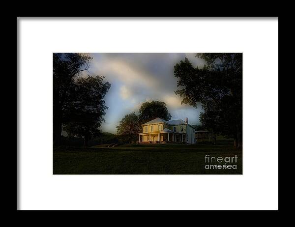Farm House Framed Print featuring the photograph Farm house in evening by Dan Friend