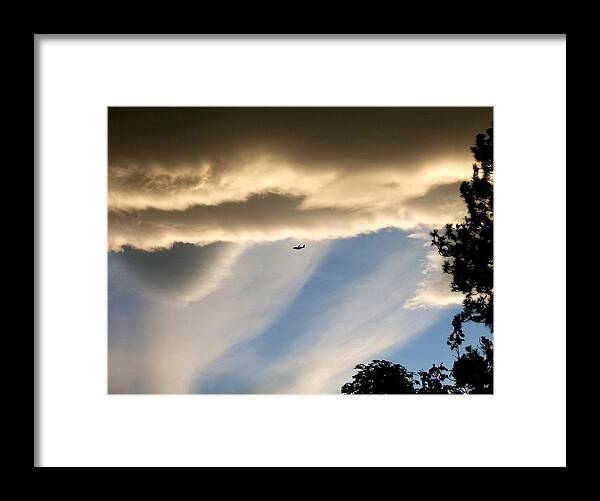 Fascinating Clouds Framed Print featuring the photograph Fascinating Clouds And A 737 by Will Borden