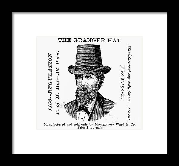 19th Century Framed Print featuring the photograph Fashion: Granger Hat by Granger