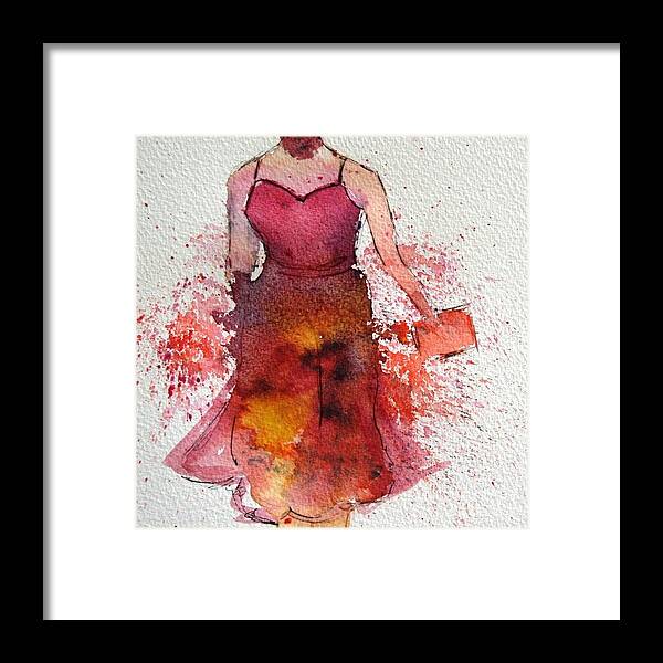Fashion Framed Print featuring the painting Fashion by Therese Alcorn