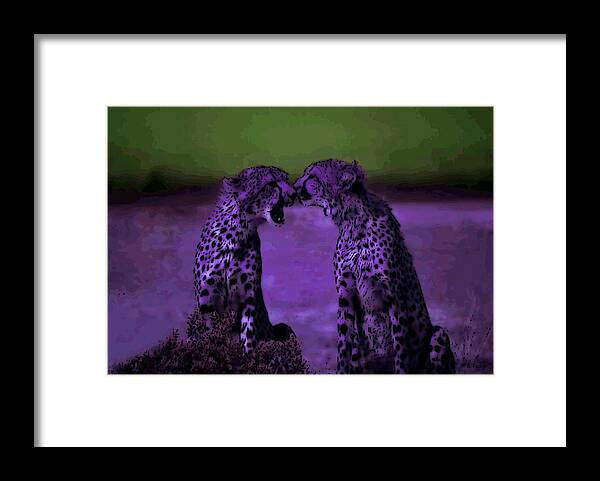 Cheetahs Framed Print featuring the photograph Feelings by George Pedro