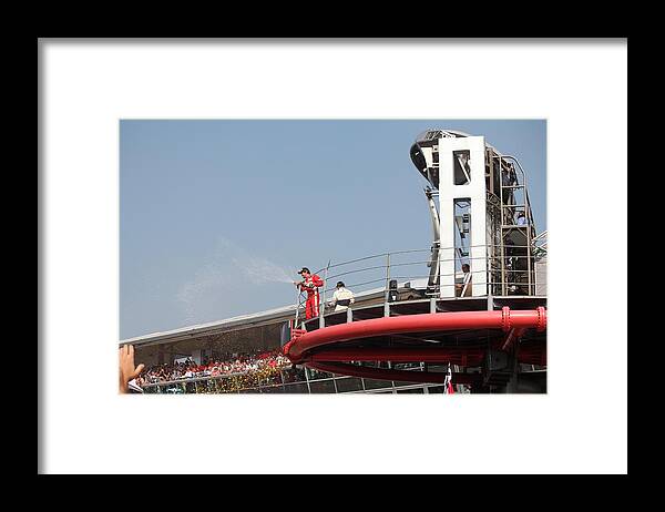 Fernando Alonso Framed Print featuring the photograph Fernando Alonso at Monza 2012 by David Grant
