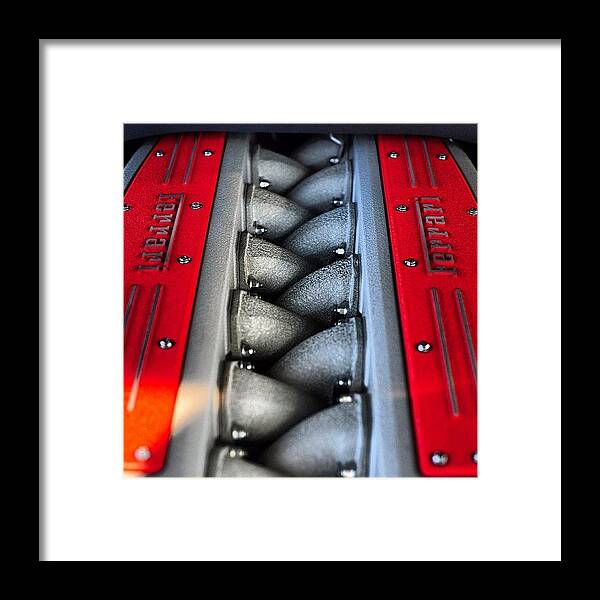 Ferrari Framed Print featuring the photograph #ferrari #gto Engine by 🅿💀r1⃣©⚠◀ Qu1⃣5⃣p3⃣l