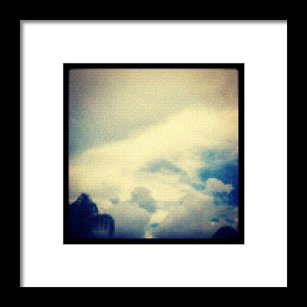 Blue Framed Print featuring the photograph #fin #summer #fun #great #good #cool by Emma Murray