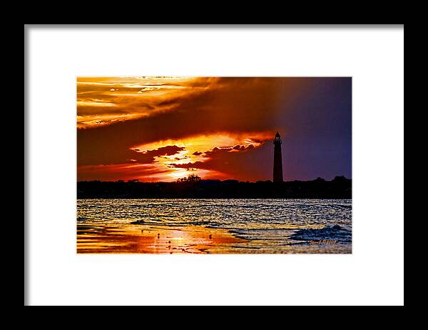 Ponce Lighthouse Framed Print featuring the photograph Final Sunset Ponce Lighthouse by Stephen Johnson