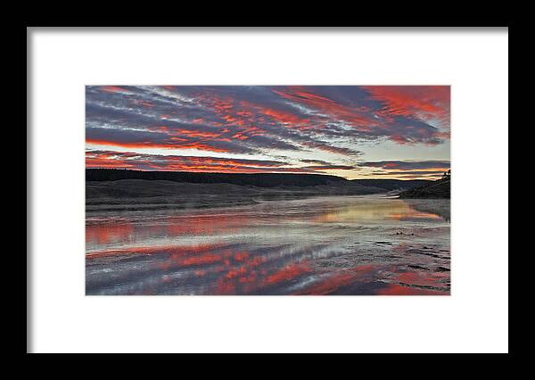 Sunrise Framed Print featuring the photograph Fire in the Sky by Sandy Sisti
