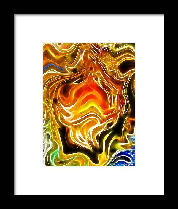 Fire Framed Print featuring the mixed media Fire Within by Stephen Younts