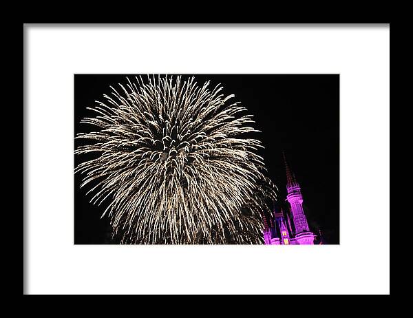 Night Framed Print featuring the photograph Firework by Shweta Singh