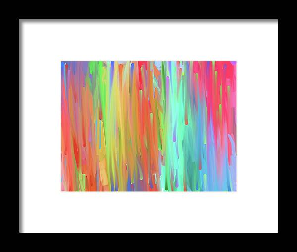 Celebration Framed Print featuring the painting Fireworks by Naomi Jacobs