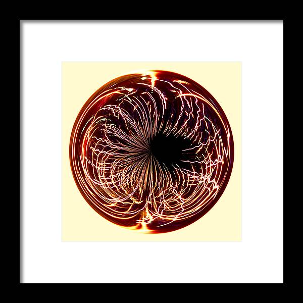 Fireworks Framed Print featuring the photograph Fireworks Orb by Bill Barber