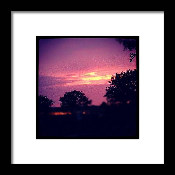 Beautiful Framed Print featuring the photograph Firey Sky's by Percy Bohannon