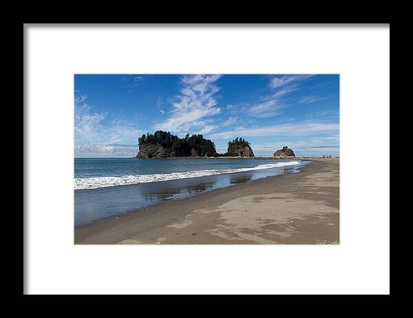 Ocean Framed Print featuring the photograph First Beach by Heidi Smith