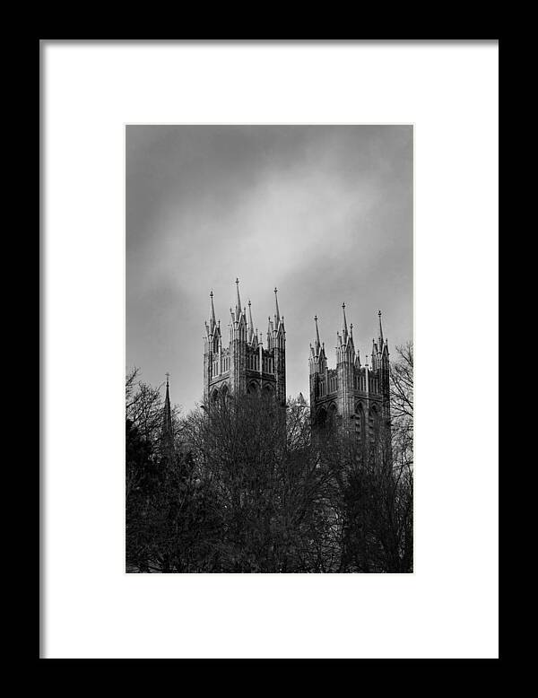 Church Framed Print featuring the photograph First Light - Spires by Alan Norsworthy