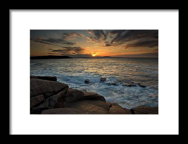 Monument Cove Framed Print featuring the photograph First Light by Sara Hudock