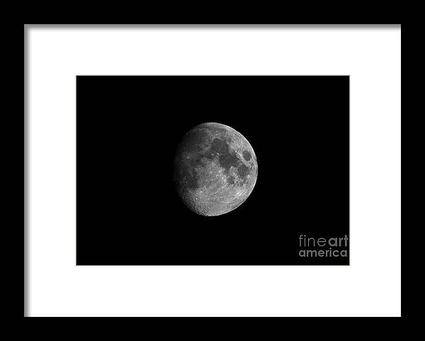  Yhun Suarez Framed Print featuring the photograph First Quarter Moon by Yhun Suarez