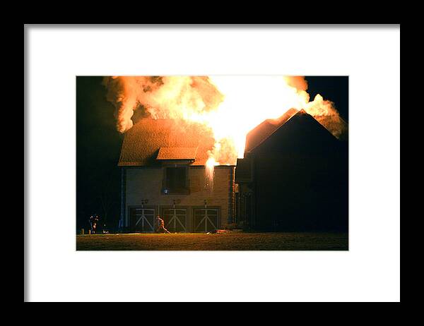 Fire Framed Print featuring the photograph First Responders by Daniel Reed