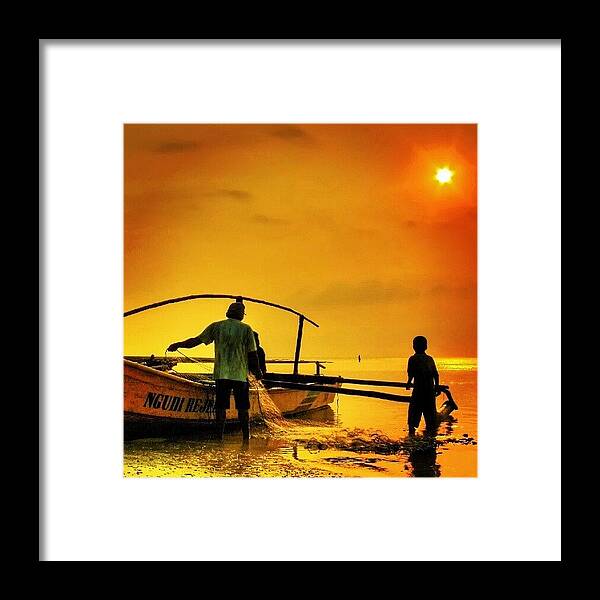 Love Framed Print featuring the photograph Fisherman #sunrise #sunset by Tommy Tjahjono
