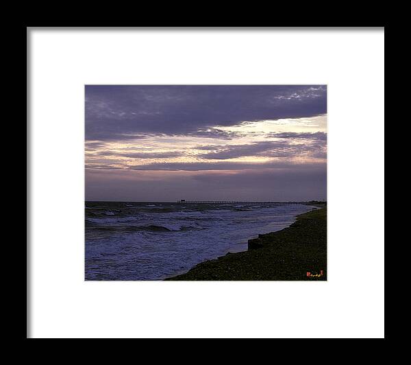Ocean Framed Print featuring the photograph Fishing Pier Before the Storm 14A by Gerry Gantt