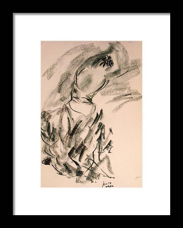 Flamenco Framed Print featuring the painting Flamenco Dancer 4 by Koro Arandia