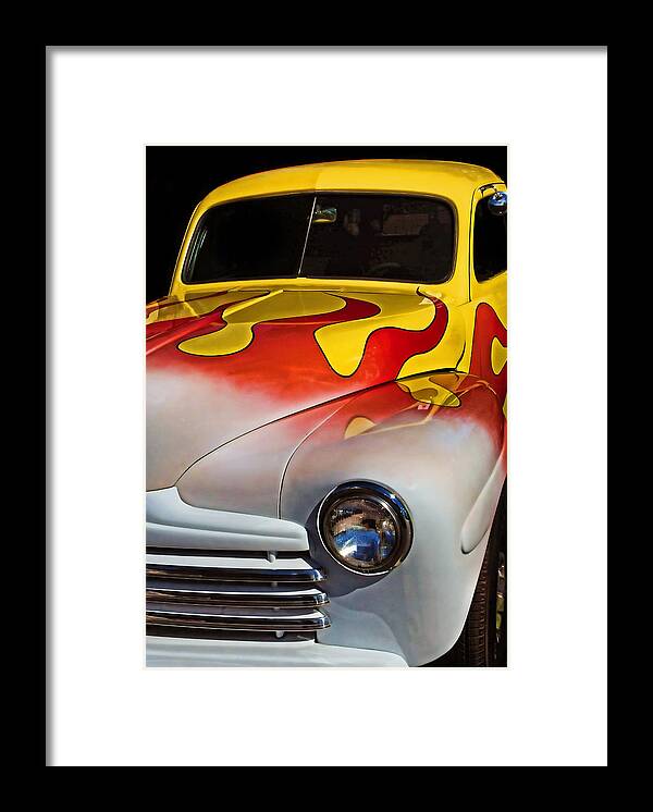 Custom Car Framed Print featuring the photograph Flames by Dave Mills